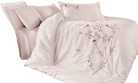 Комплект постельного белья Dantela Vita Butterfly с вышивкой 200x220 / 9345 (пудра) - 