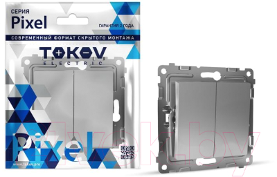 Выключатель Tokov Electric Pixel TKE-PX-P2-C03 (алюминий)