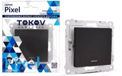 Выключатель Tokov Electric Pixel TKE-PX-V1I-C14 (карбон)