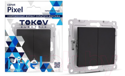 Выключатель Tokov Electric Pixel TKE-PX-V2-C14 (карбон)
