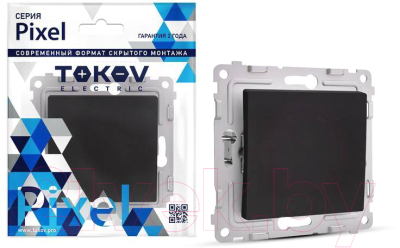 Выключатель Tokov Electric Pixel TKE-PX-P1-C14 (карбон)