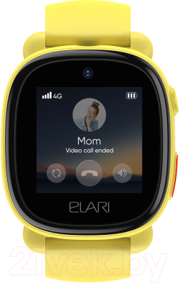 Умные часы детские Elari KidPhone 4G Lite / KP-4G L (желтый)