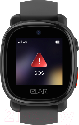 Умные часы детские Elari KidPhone 4G Lite / KP-4G L (черный)