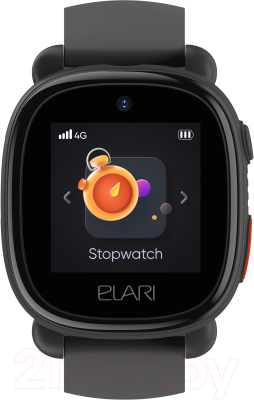 Умные часы детские Elari KidPhone 4G Lite / KP-4G L (черный)
