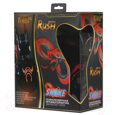 Наушники-гарнитура SmartBuy Rush Snake SBHG-1300 (черный/красный)