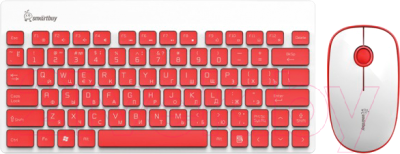 Клавиатура+мышь SmartBuy 220349AG / SBC-220349AG-RW (красный/белый)