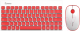 Клавиатура+мышь SmartBuy 220349AG / SBC-220349AG-RW (красный/белый) - 