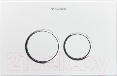 Кнопка для инсталляции Milacio Standart R-style / MCU.201 (белый/кольца хром)