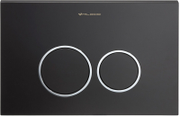 Кнопка для инсталляции Milacio Standart R-style / MCU.204 (черный/кольца хром) - 