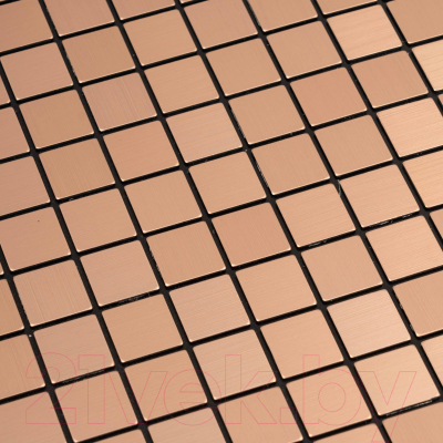Панель ПВХ Самоклейкин Самоклеющаяся Алюминий Бронзовая мозаика MA-B02 (300x300x3мм)