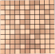 Панель ПВХ Самоклейкин Самоклеющаяся Алюминий Бронзовая мозаика MA-B02 (300x300x3мм) - 