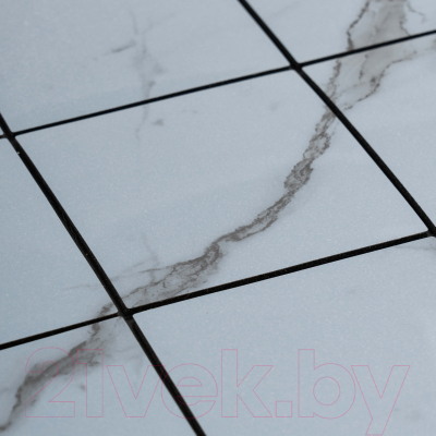 Панель ПВХ Самоклейкин Самоклеющаяся Плитка Белый мрамор MPS-W01 (300x300x4мм)