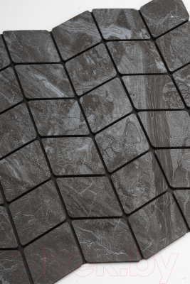 Панель ПВХ Самоклейкин Самоклеющаяся Плитка Серебряная кольчуга MPK-B02 (300x300x4мм)