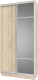 Шкаф-купе НК Мебель Fix 2-х дверный / 98609594 (дуб сонома) - 