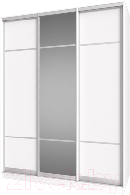 Шкаф-купе НК Мебель Fix 3-х дверный / 98609597 (белый)
