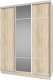 Шкаф-купе НК Мебель Fix 3-х дверный / 98609598 (дуб сонома) - 