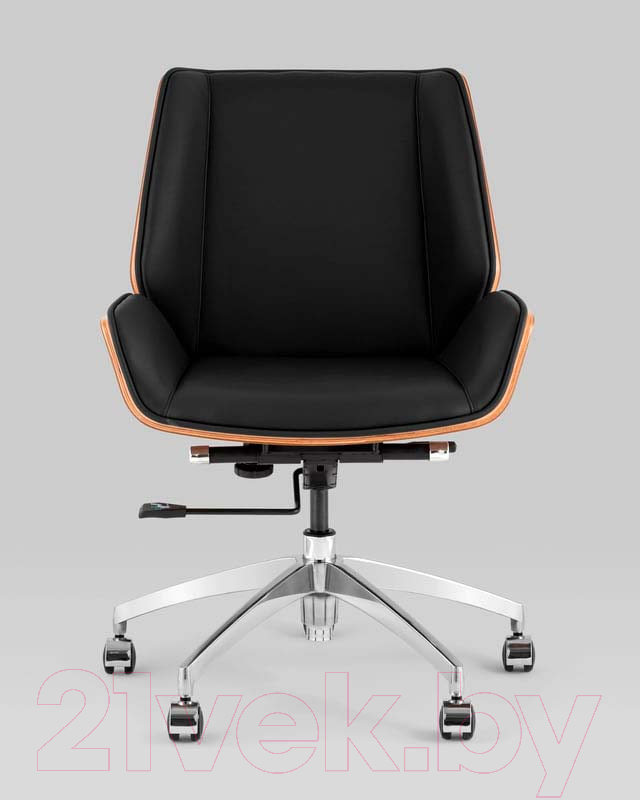 Кресло офисное TopChairs Crown SN A312-A 8383-29 Walnut Back (черный) — фото 2