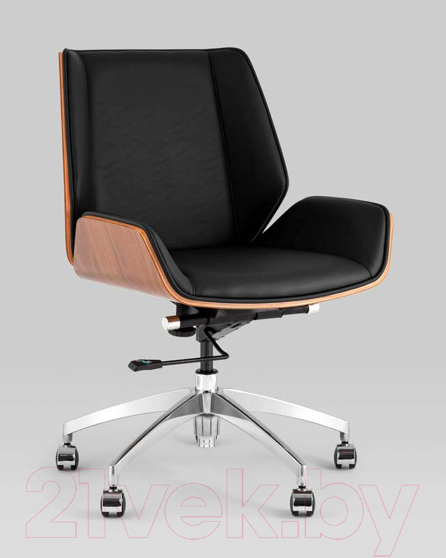 Кресло офисное TopChairs Crown SN A312-A 8383-29 Walnut Back (черный) — фото 3