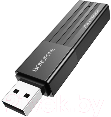Картридер Borofone DHB02 USB 2.0 (черный)