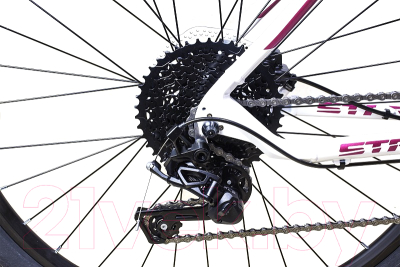 Велосипед STARK Viva 27.5 HD 2024 (16, белый перламутр/сиреневый металлик)