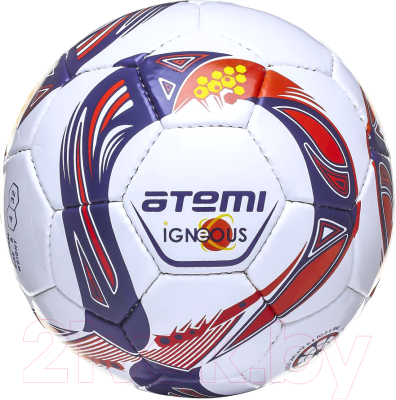 Футбольный мяч Atemi Igneous (размер 4, белый/синий/оранжевый)