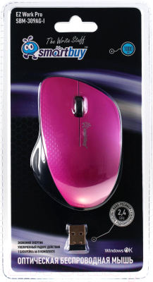 Мышь SmartBuy 309AG / SBM-309AG-I (розовый/черный)