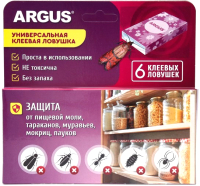 Ловушка для насекомых ARGUS Клеевая от пищевой моли,тараканов и муравьев (6шт) - 