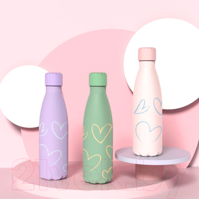 Бутылка для воды Miniso Hearts Design 4528