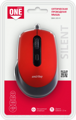 Мышь SmartBuy One 265-R / SBM-265-R (красный)