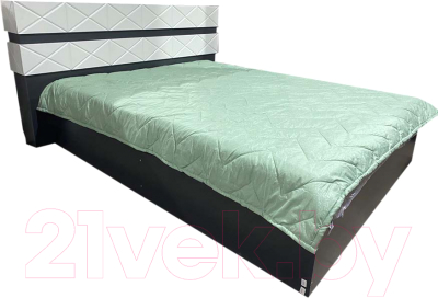 Двуспальная кровать Мебель-КМК 1600 Монако 14 0673.25 (графит/дуб полярный)