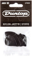 Набор медиаторов Dunlop Manufacturing 47P3S Black Stiffo Nylon Jazz III - 