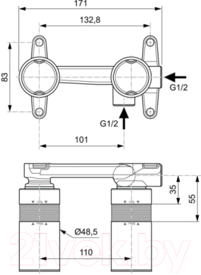 Смеситель Ideal Standard Ceraline A6938AA+A1313NU