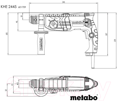 Профессиональный перфоратор Metabo KHE 2445 (601709500)