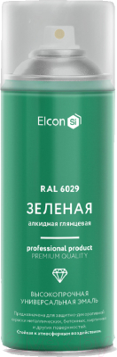 Эмаль Elcon Универсальная алкидная RAL 6029 (520мл, глянцевый зеленый)