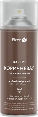 Эмаль Elcon Универсальная алкидная RAL 8017 (520мл, глянцевый коричневый)