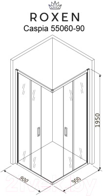 Душевой уголок Roxen Caspia 55060-90C