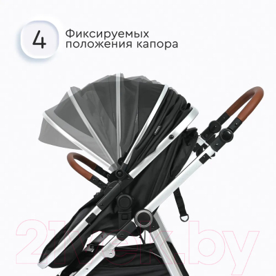 Детская универсальная коляска Tomix Sunny 3 в 1 / 619C (Jet Black)