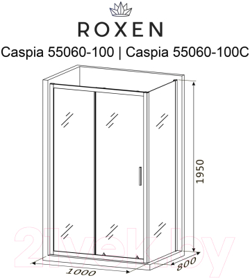 Душевой уголок Roxen Caspia 55060-100C