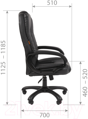 Кресло офисное Chairman 600 (экопремиум серый)