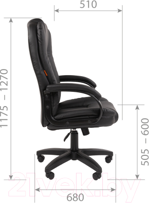 Кресло офисное Chairman 600LT (черный/экопремиум, бежевый)