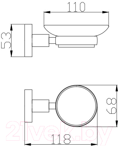 Мыльница Slezak RAV Colorado COA0300SM (бронза темный) — фото 2