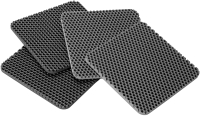 Набор ковриков для кашпо Alicosta Классик 2 Эва / 220x220_4/2/3_UNI (соты, черный/серый) - 
