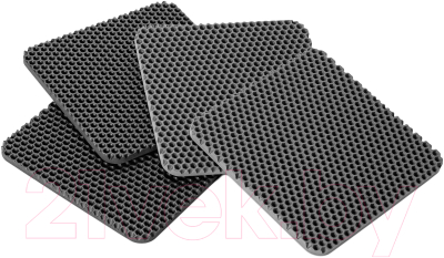 Набор ковриков для кашпо Alicosta Классик 2 Эва / 220x220_4/2/3_UNI (соты, черный/серый)