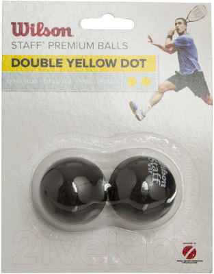 Набор мячей для сквоша Wilson Staff Squash 2 Ball / WRT617600