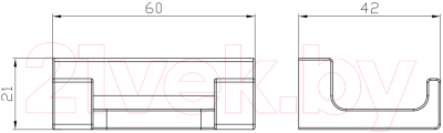 Крючок для ванной Slezak RAV Nil NLA0102MG (графит матовый)
