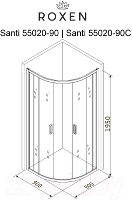 Душевой уголок Roxen Santi 5502090C