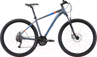 Велосипед STARK Router 29.4 D 2019 (20, серый/голубой/оранжевый)