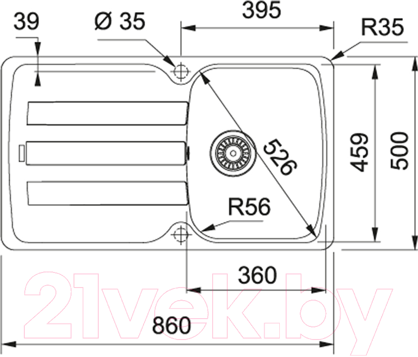 Мойка кухонная Franke Antea AZG 611-86