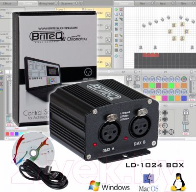 Драйвер-интерфейс DMX Briteq LD-1024BOX