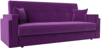 Диван Лига Диванов Лига-015 / 117930 (микровельвет фиолетовый/подушки микровельвет фиолетовый) - 